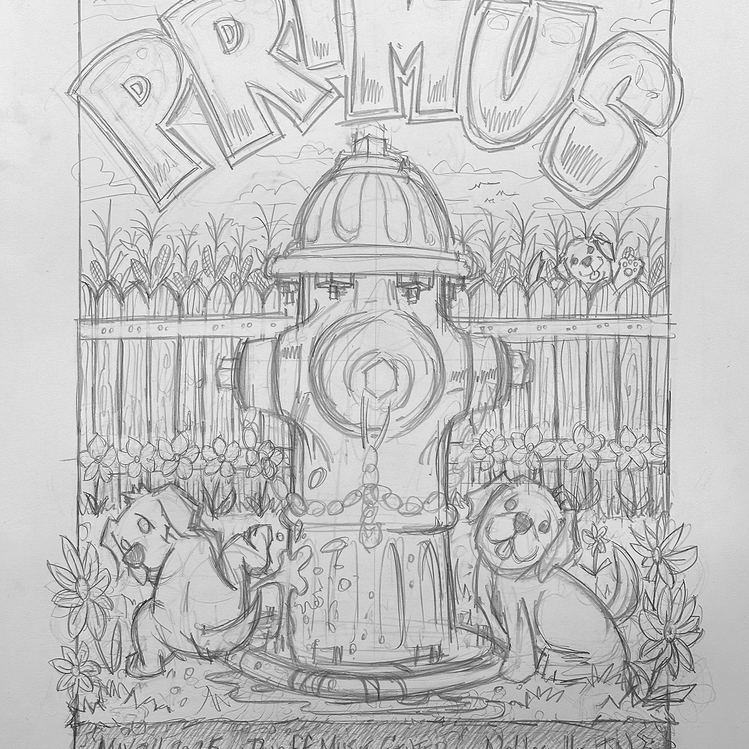 AJ Masthay "Primus - Noblesville, IN" OG Graphite Drawing
