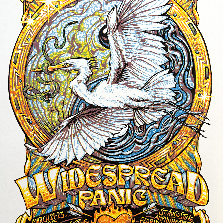 AJ Masthay "Widespread Panic - St. Augustine" Watercolor