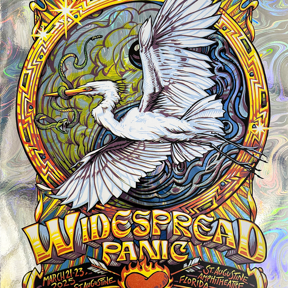 AJ Masthay "Widespread Panic - St. Augustine" Swirl Foil Variant