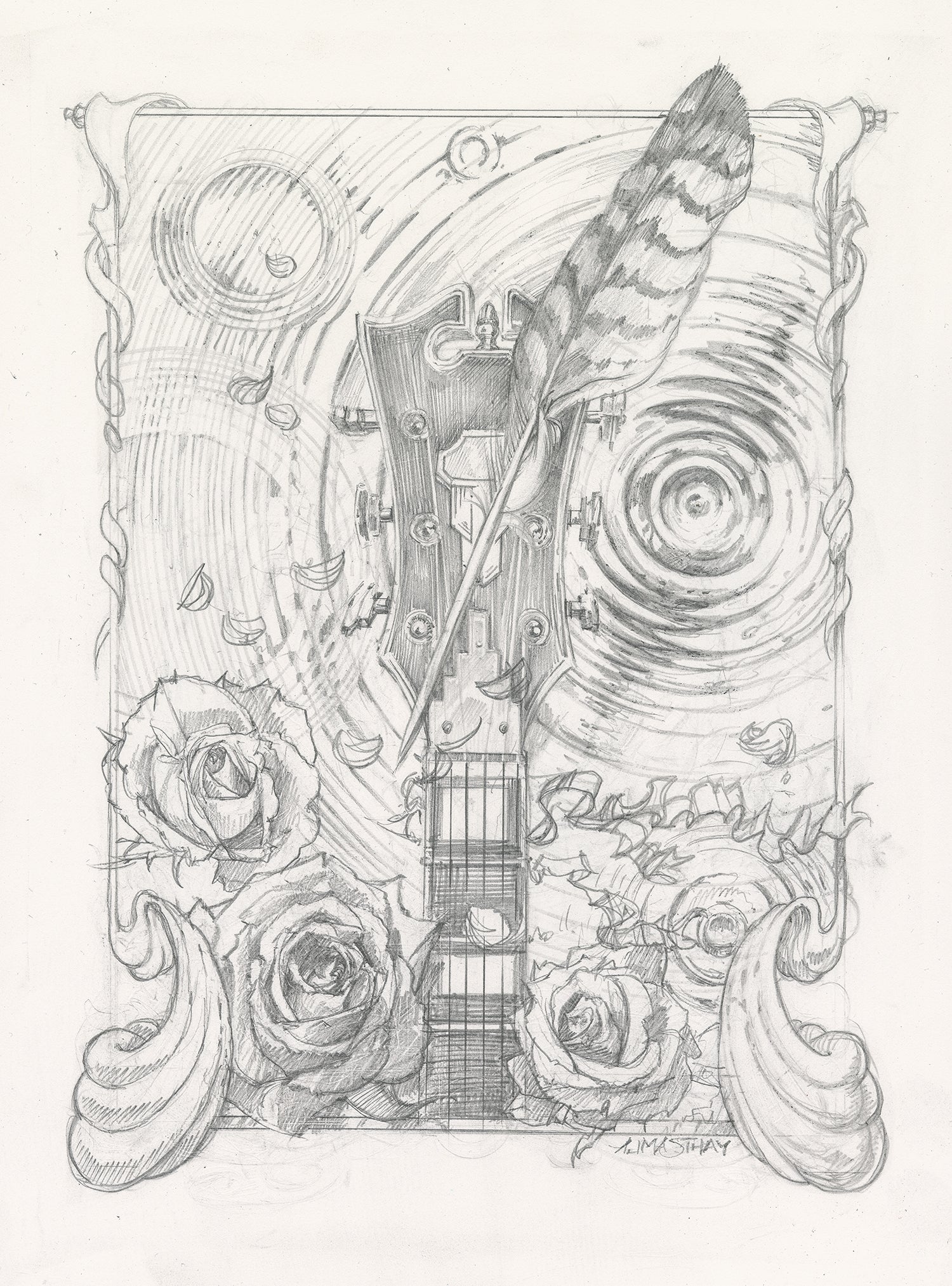 AJ Masthay "300 Years - Bob Weir Tribute" Graphite OG