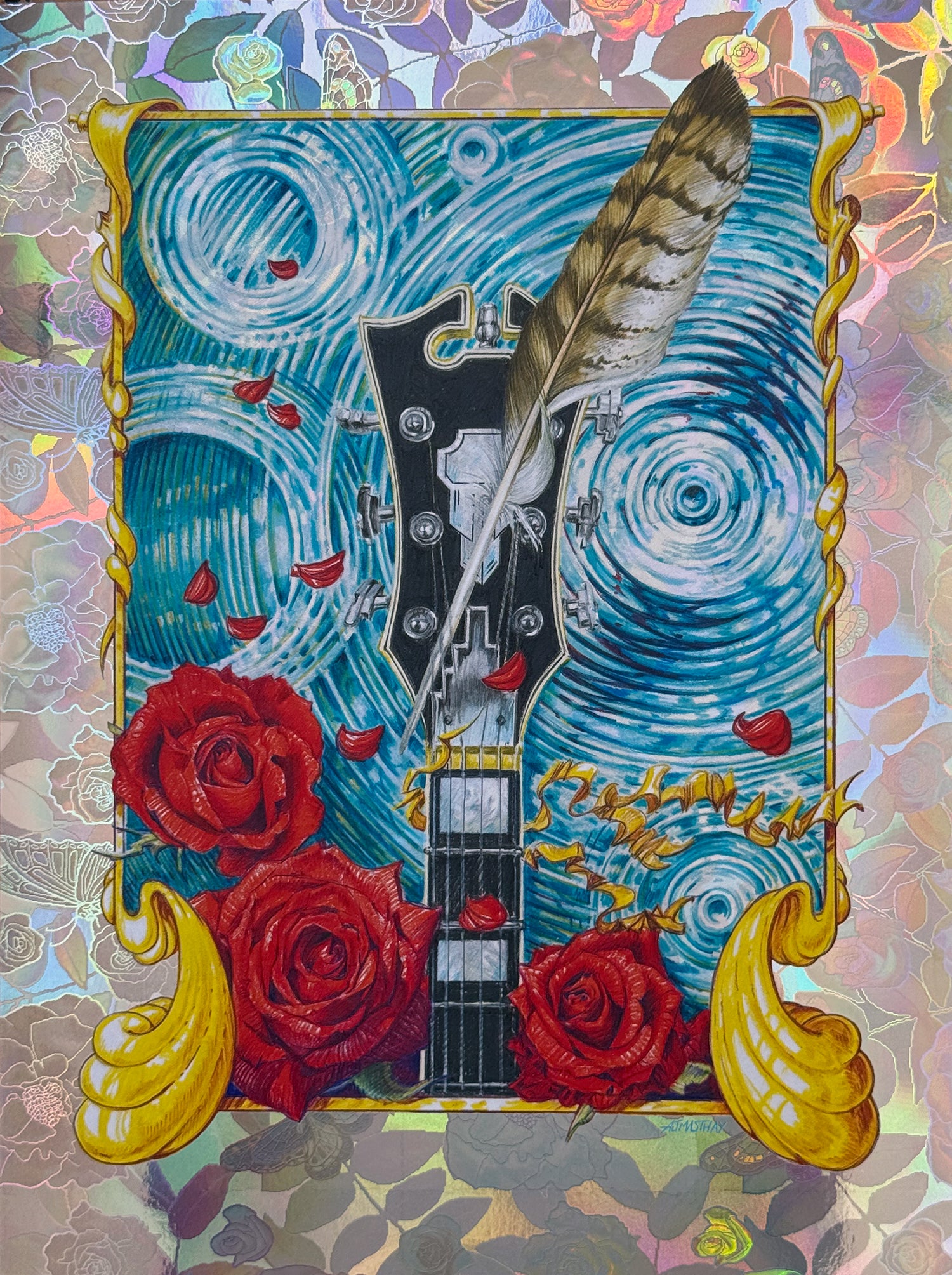 AJ Masthay "300 Years - Bob Weir Tribute" Rose Garden Foil Variant