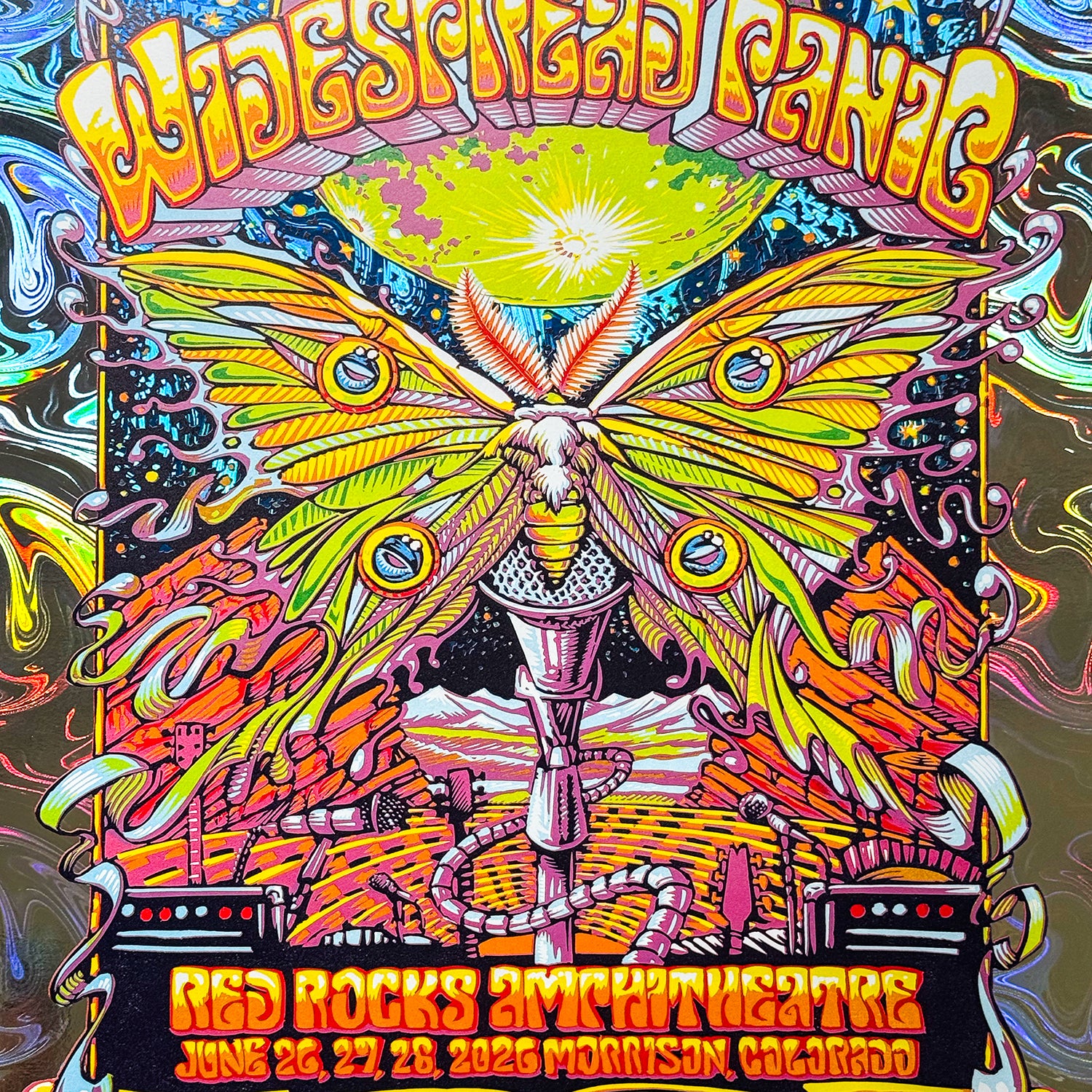 AJ Masthay "Widespread Panic @ Red Rocks" Swirl Foil Variant AE