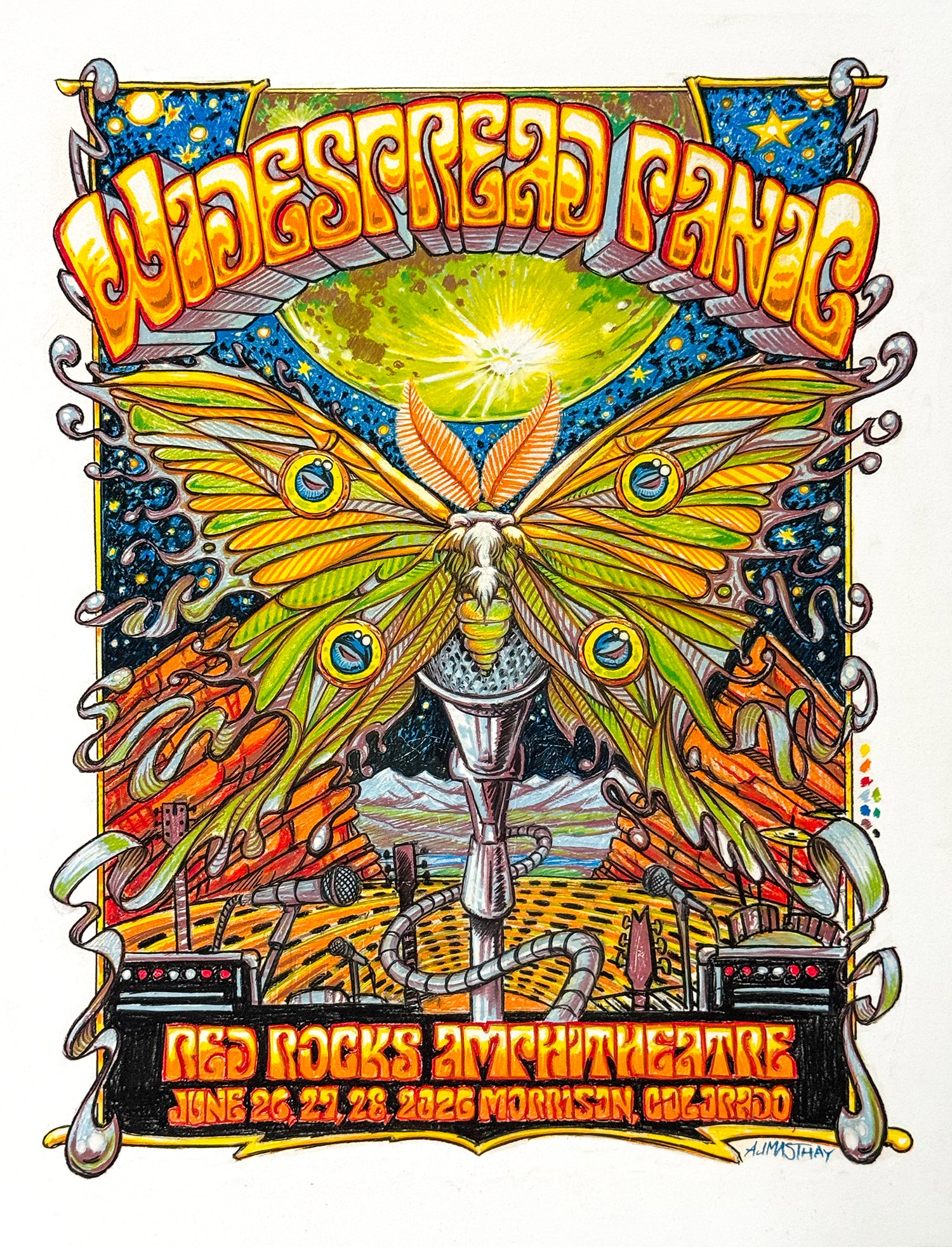 AJ Masthay "Widespread Panic @ Red Rocks" Color OG