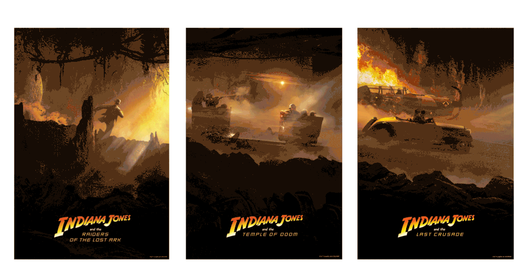 Phase Runner "Indiana Jones Trilogy" 3D Flip Lenticular - SET