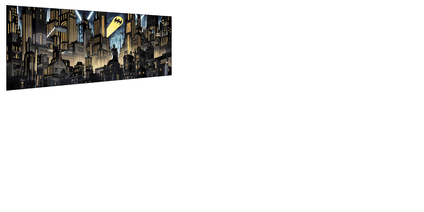 Danny Earls "Gotham City" Framed Acrylic Diorama
