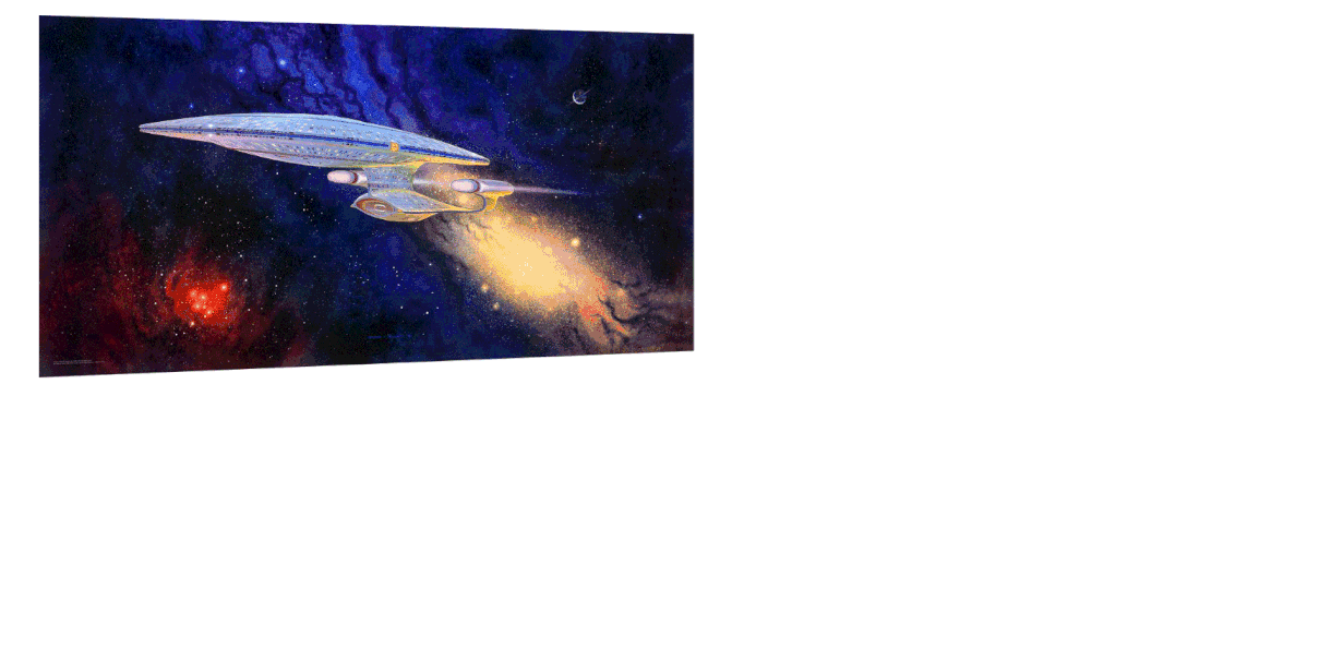 Star Trek: The Next Generation - Ready Room Enterprise D - Multi-Layer Acrylic (36x18)