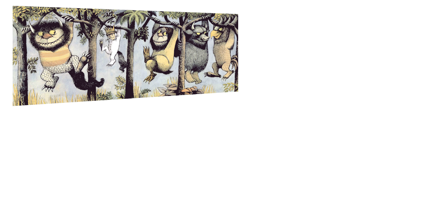 Maurice Sendak "Where the Wild Things Are: Tree Tops" Multi-Layer Acrylic