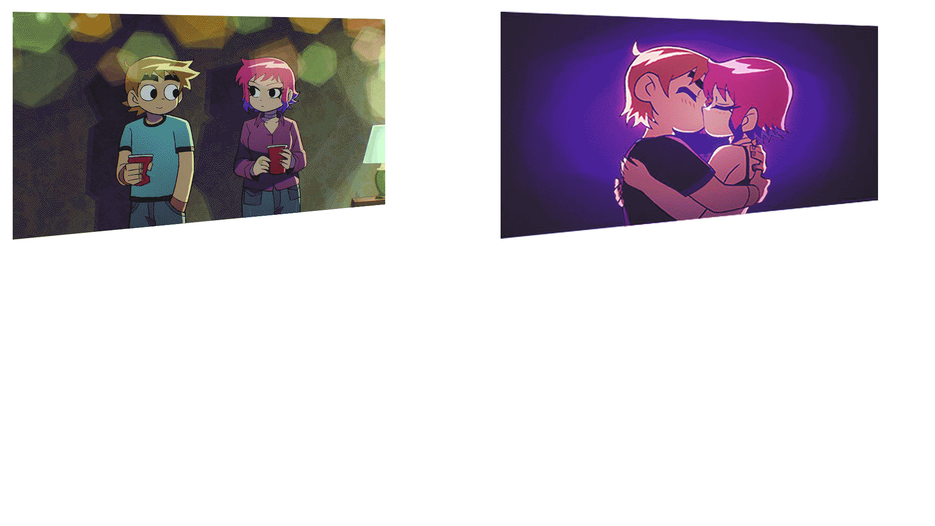 Scott Pilgrim Takes Off "Solo Cups & Kiss" Multi-Layer Acrylic (SET)