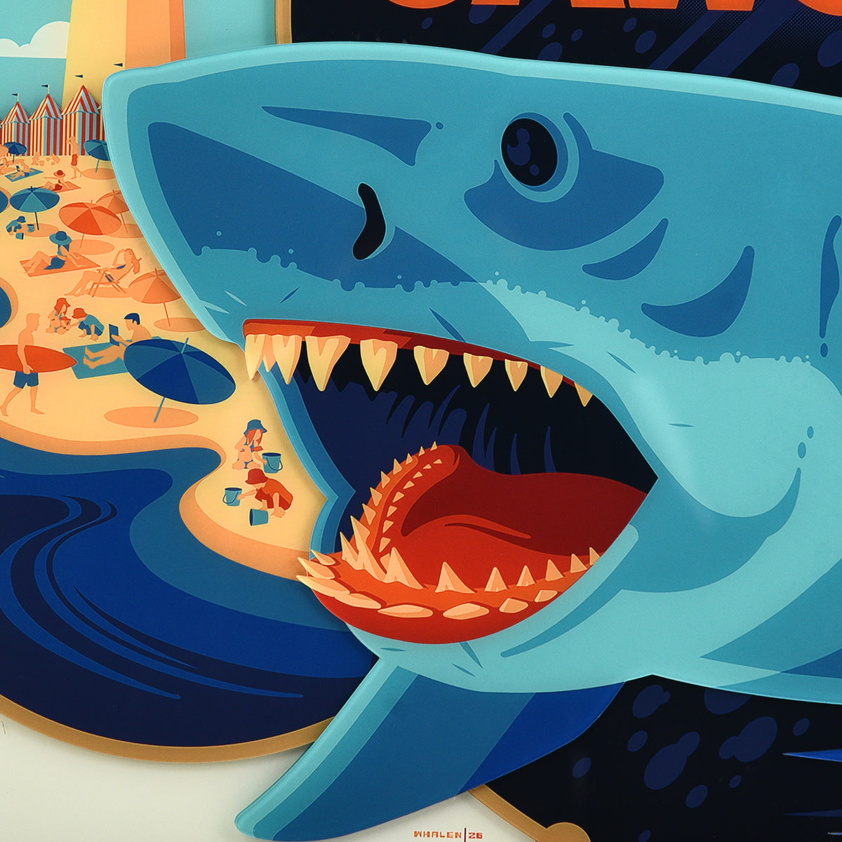 Tom Whalen "JAWS" Multi-Layer Acrylic (24x16)