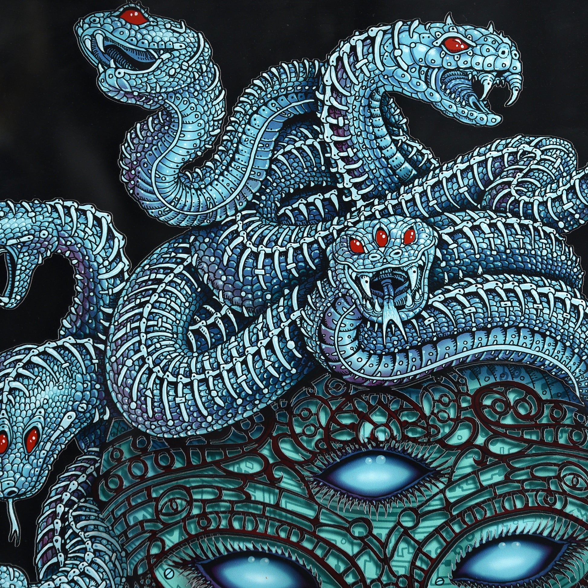 EMEK "Alien Cyber-Medusa" Framed Acrylic Diorama