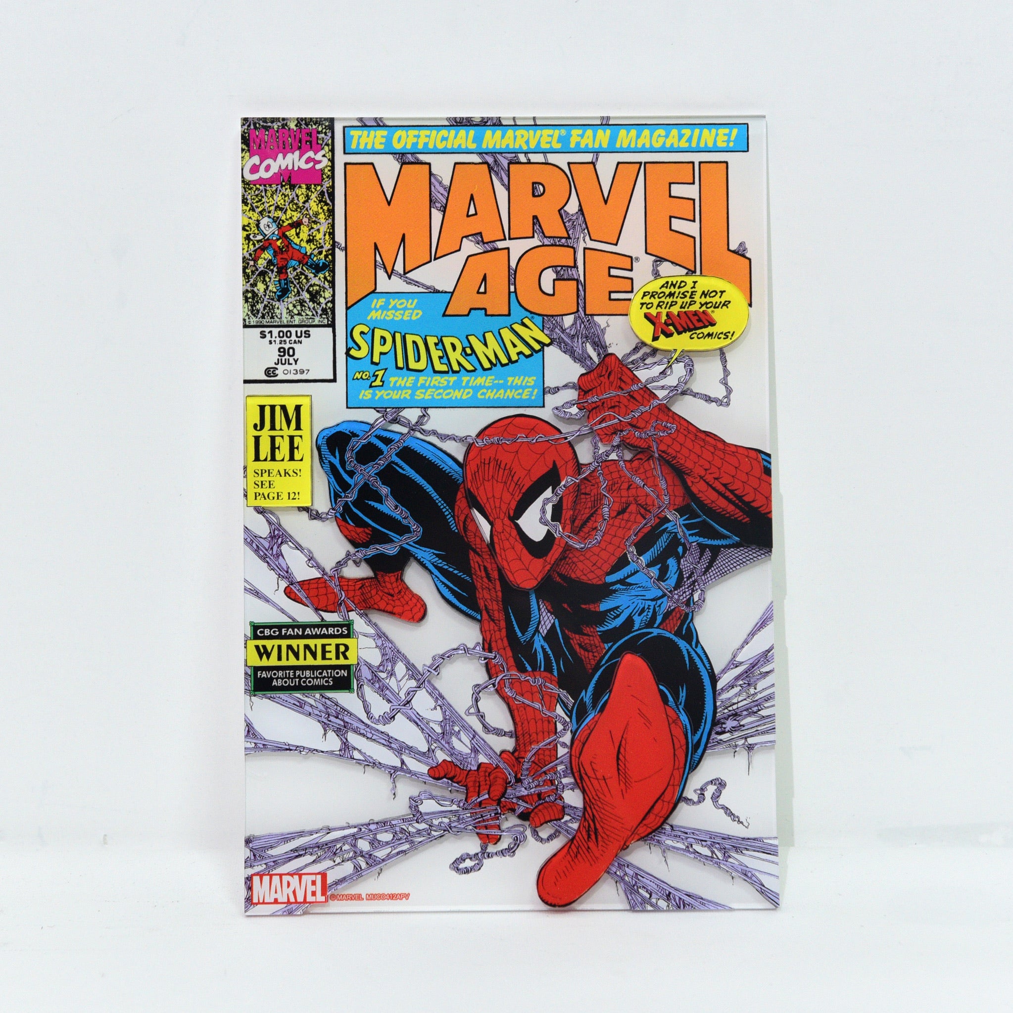 Todd McFarlane "Marvel Age #90" Multi-Layer Acrylic (Comic Size)
