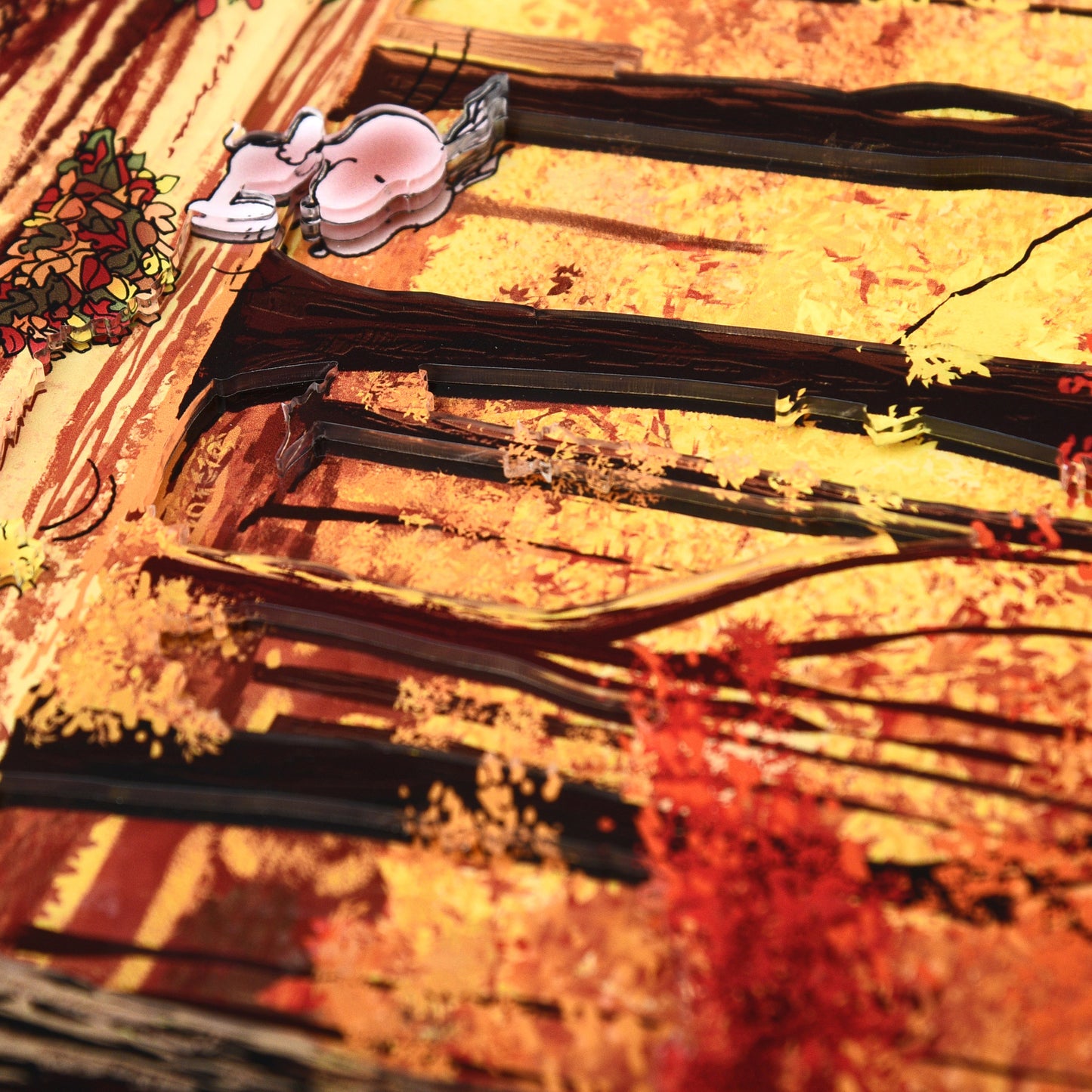 Mark Chilcott & Charles M. Schulz "Peanuts: Leaf Jumping" Multi-Layer Acrylic