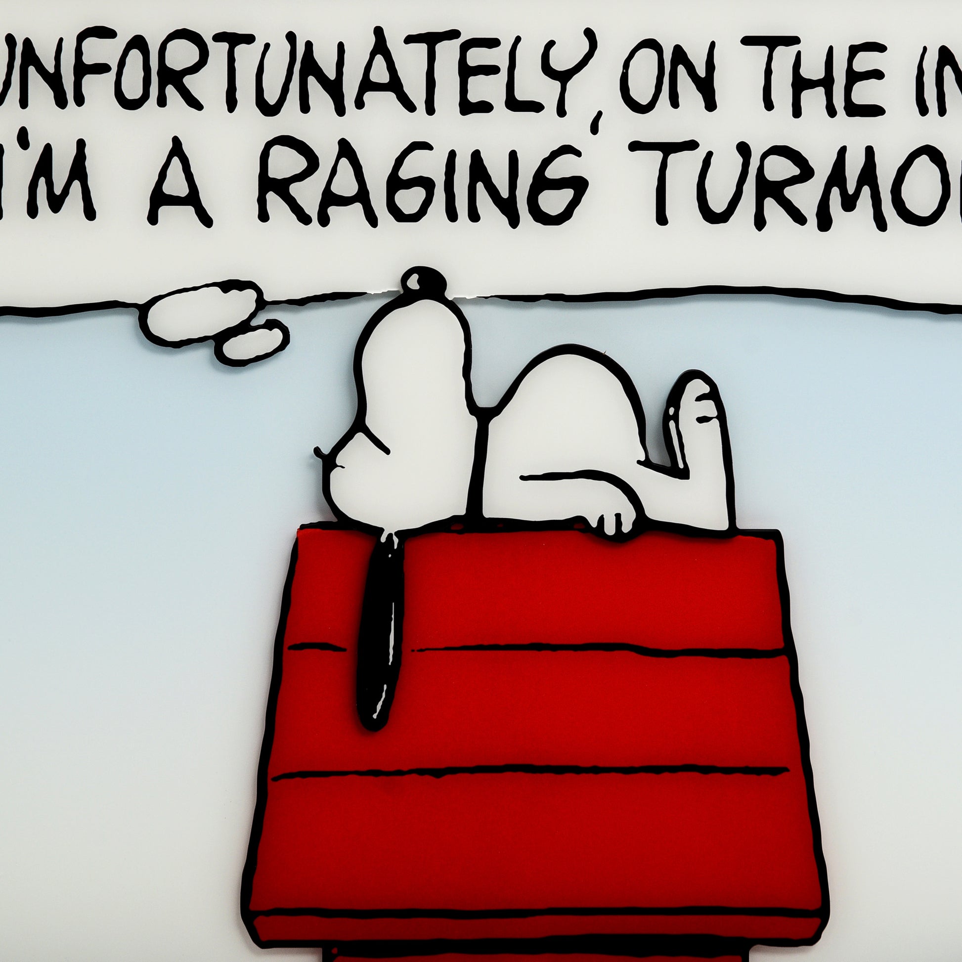 Charles M. Schulz "Raging Turmoil" Multi-Layer Acrylic