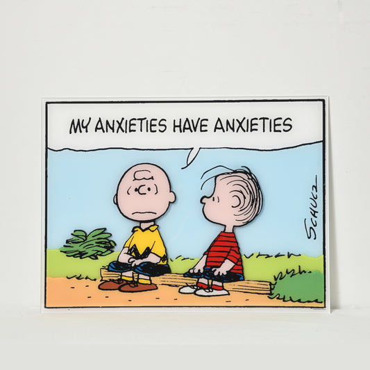 Charles M. Schulz "My Anxieties Have Anxieties" Multi-Layer Acrylic