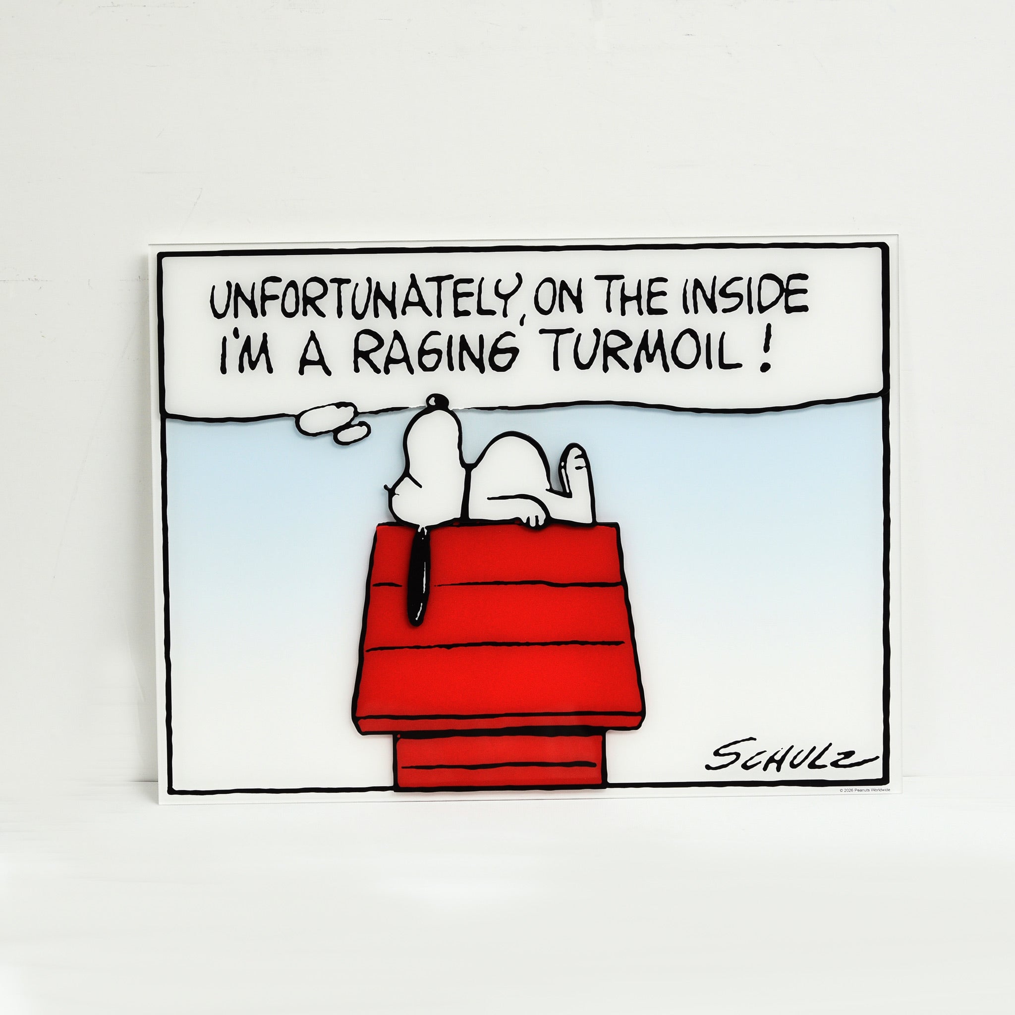 Charles M. Schulz "Raging Turmoil" Multi-Layer Acrylic