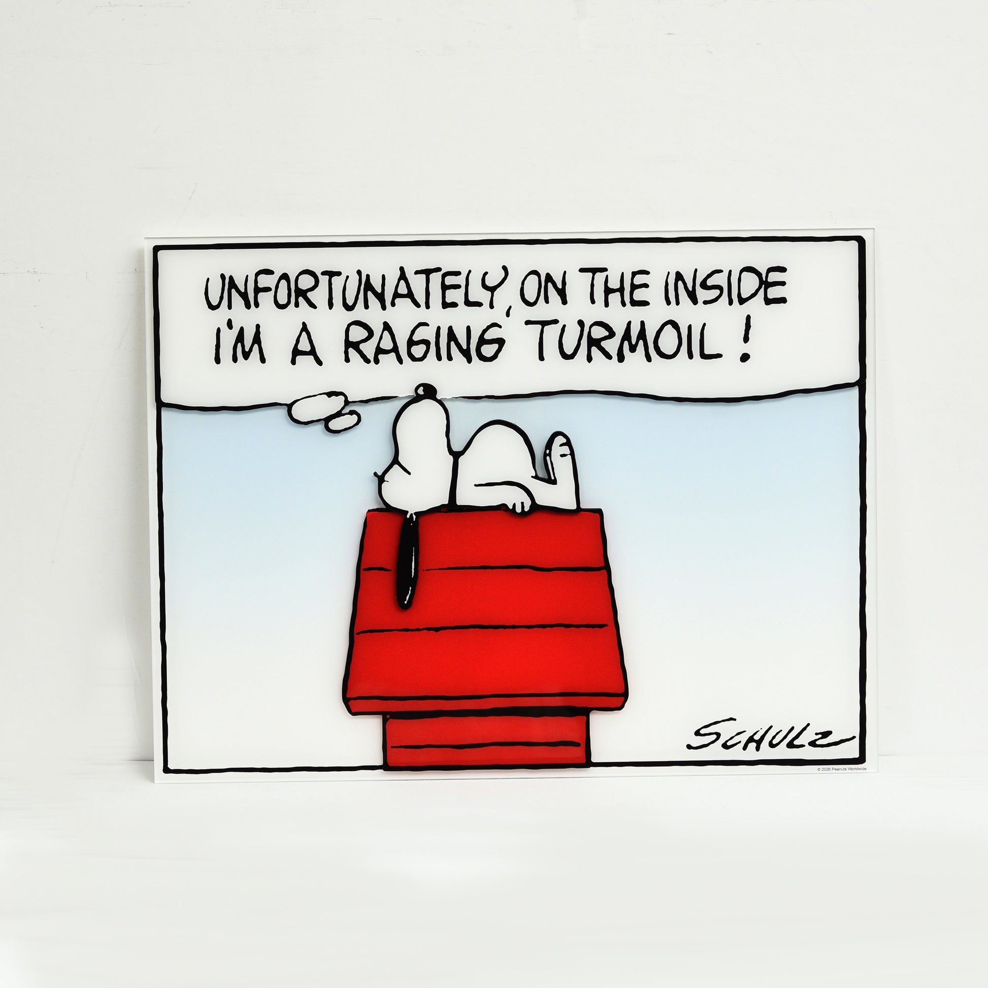 Charles M. Schulz "Raging Turmoil" Multi-Layer Acrylic