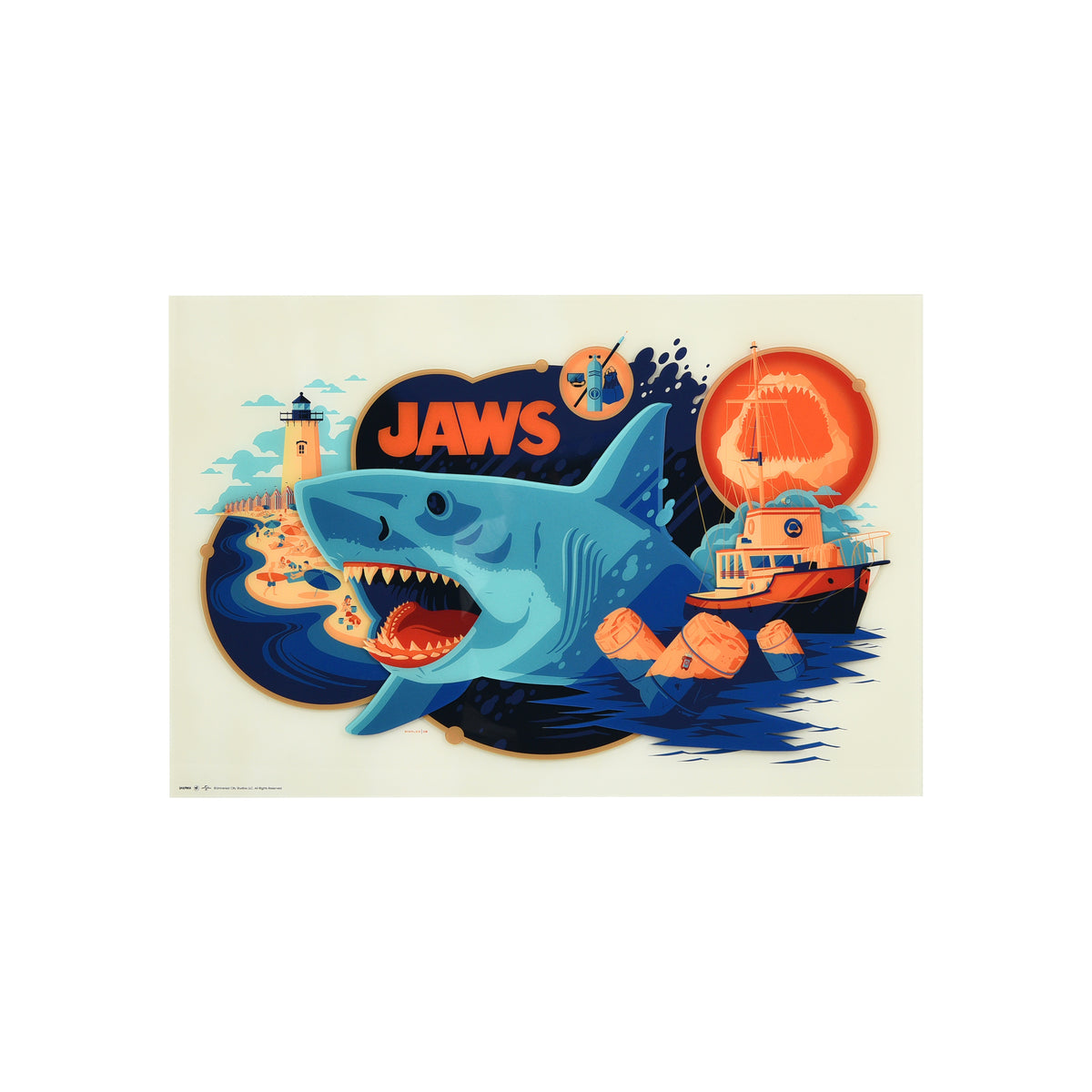 Tom Whalen "JAWS" Multi-Layer Acrylic (24x16)