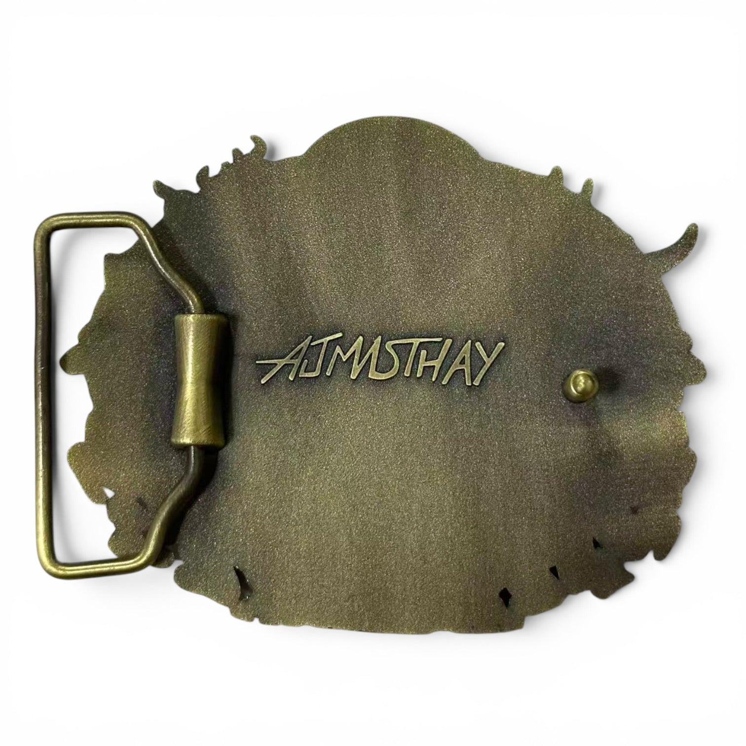 AJ Masthay "US Blues" 3D Belt Buckle - Antique Brass Edition