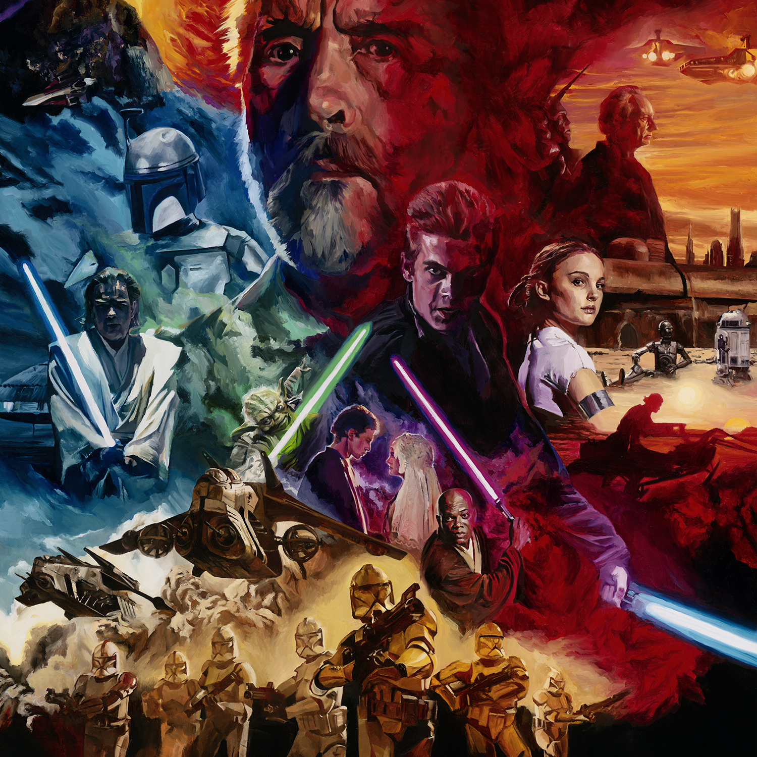 Chris Valentine "Attack of the Clones" Acrylic Panel Print