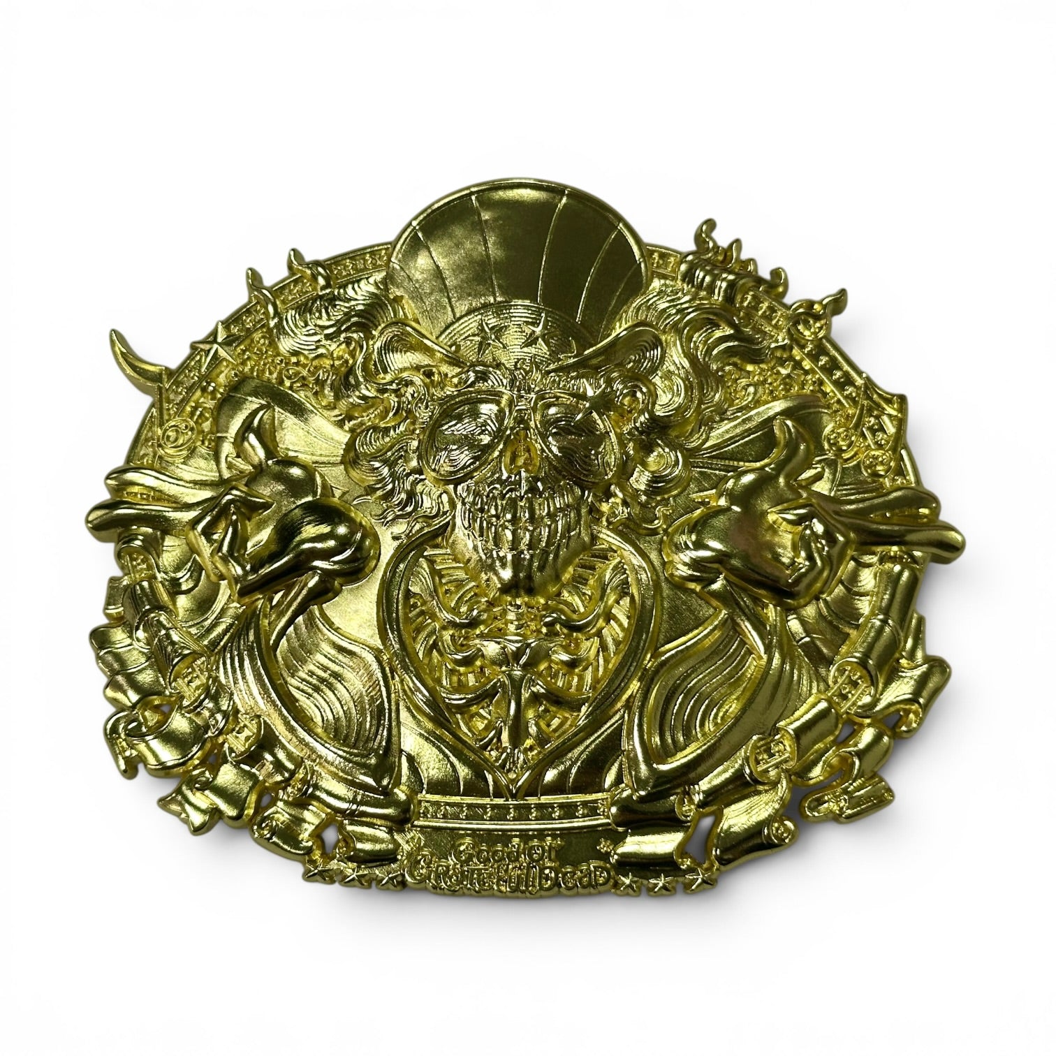 AJ Masthay "US Blues" 3D Belt Buckle - Polished Brass Edition