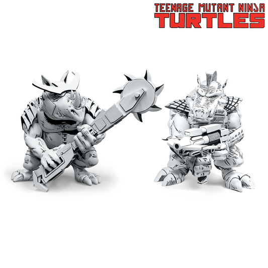 TMNT Firsts: Bebop & Rocksteady (B&W Version)