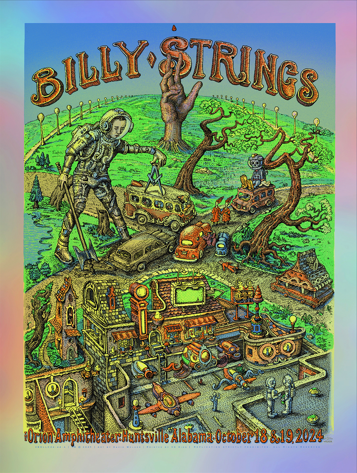 David Welker "Billy Strings @ Orion Amphitheater" Foil Variant - AP