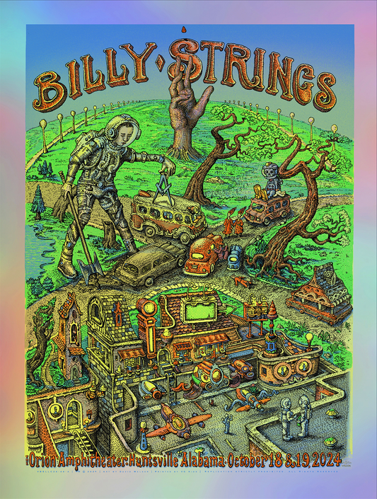 David Welker "Billy Strings @ Orion Amphitheater" Foil Variant - AP