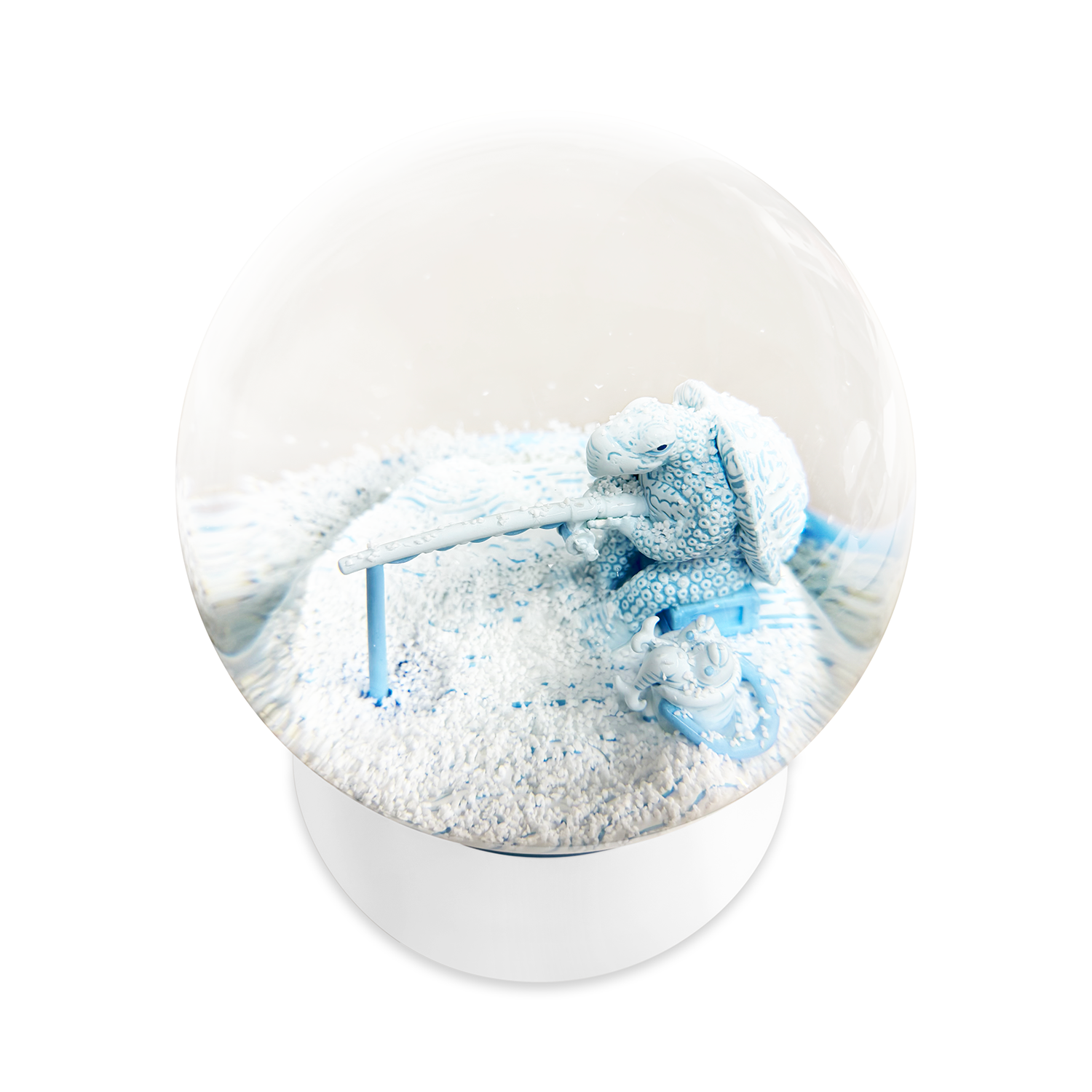 David Welker "Ice Fishing" Variant - Musical Snow Globe