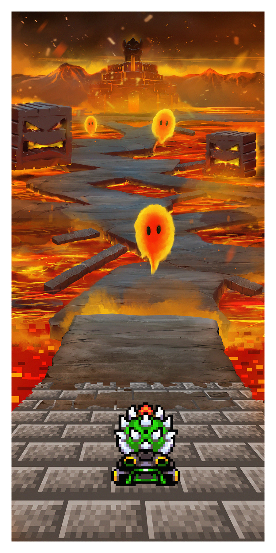 Andy Fairhurst "Mario Perspective: Part II" Acrylic Panel Print (SET)