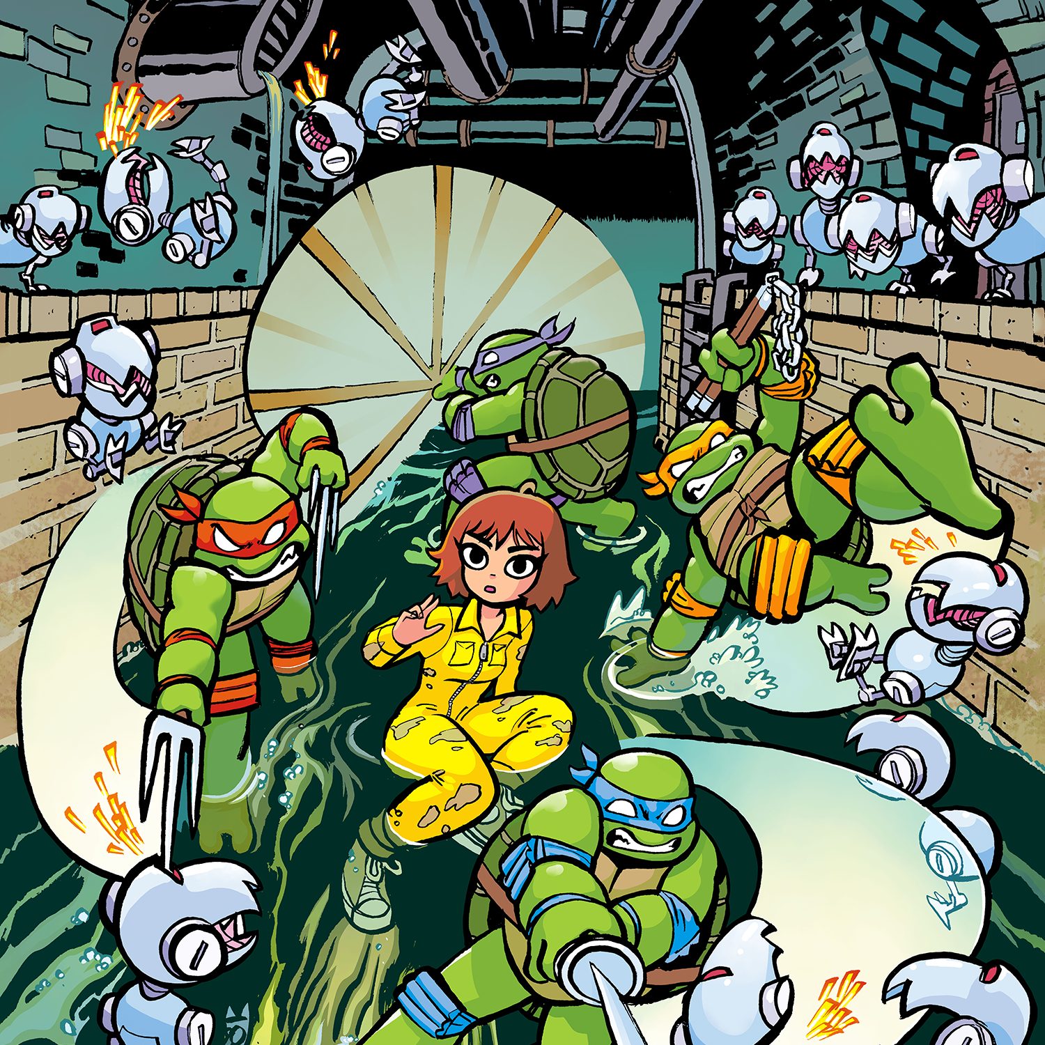 Bryan Lee O'Malley "TMNT #2" Color Mask Edition - 3D Lenticular