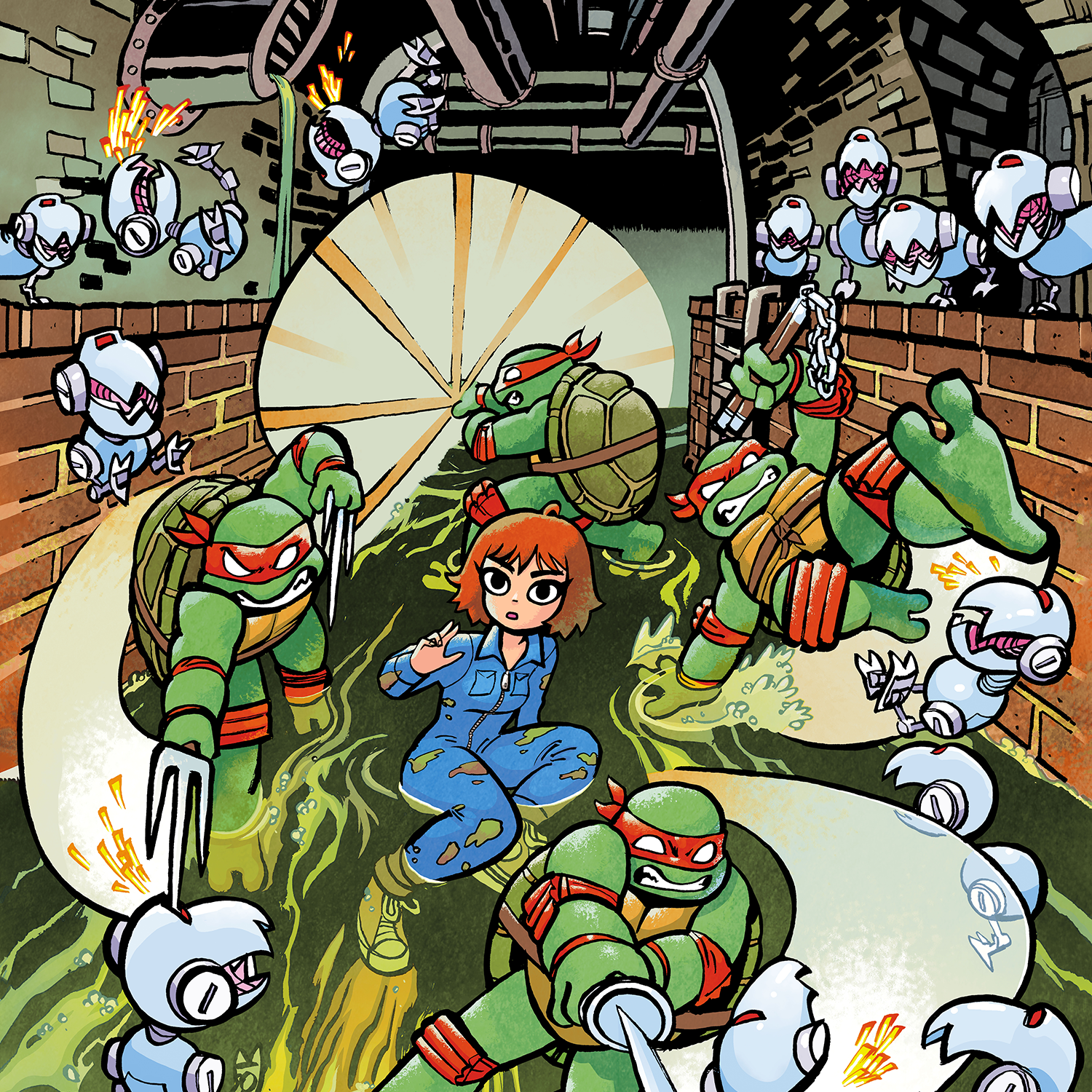 Bryan Lee O'Malley "TMNT #2" Red Mask Edition - 3D Lenticular