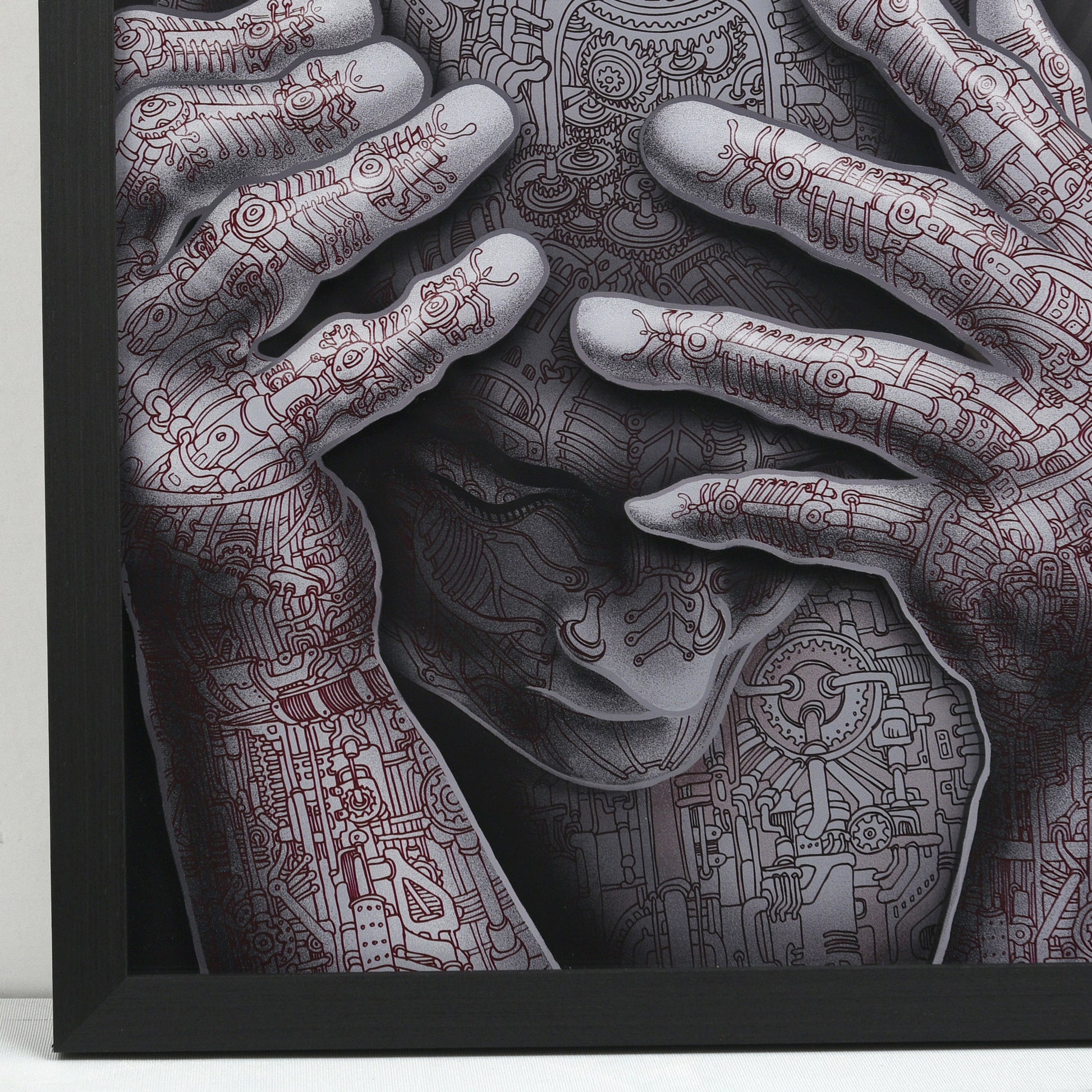 EMEK "Cyberman" Framed Acrylic Diorama