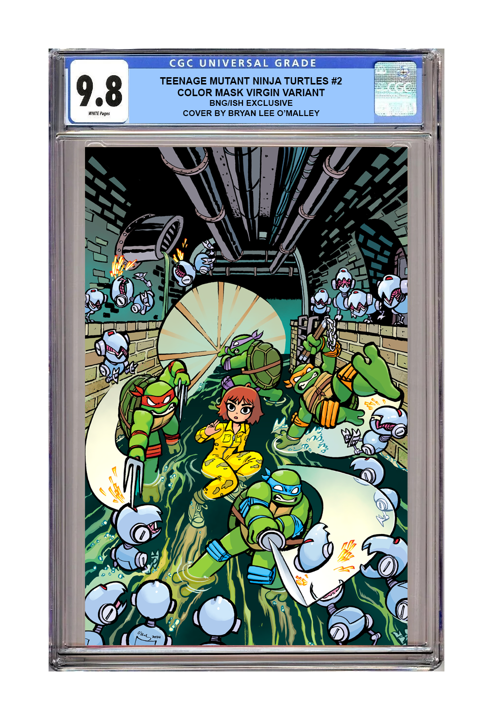 TMNT #2 - Bryan Lee O'Malley Cover - Color Mask Virgin Variant [GRADED 9.8]