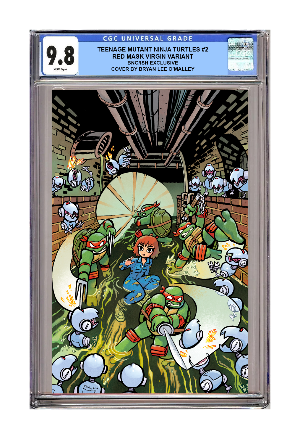 TMNT #2 - Bryan Lee O'Malley Cover - Red Mask Virgin Variant [GRADED 9.8]