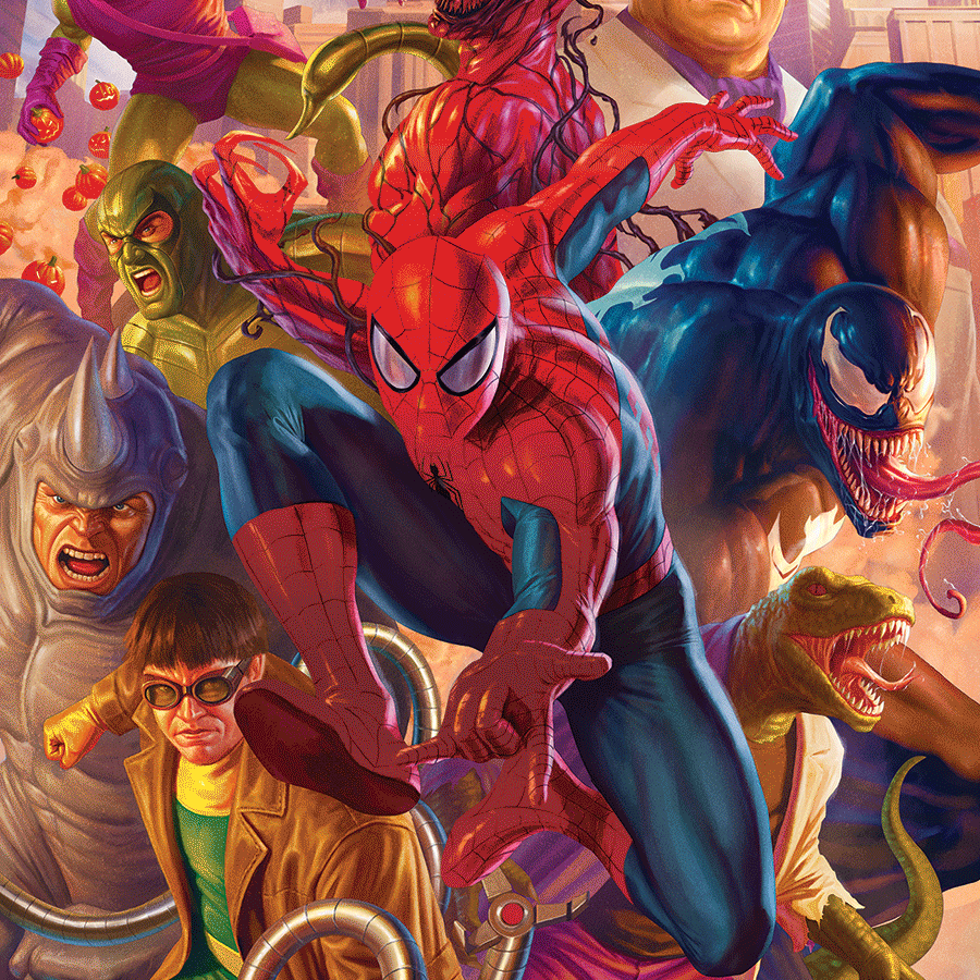 Carlos Dattoli "Tangled Threats (Spider-Man)" Red Foil Variant