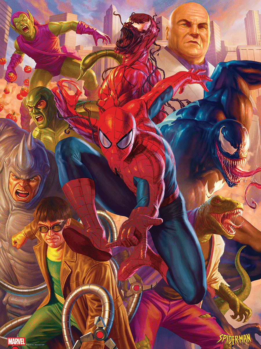 Carlos Dattoli "Tangled Threats (Spider-Man)" Red Foil Variant