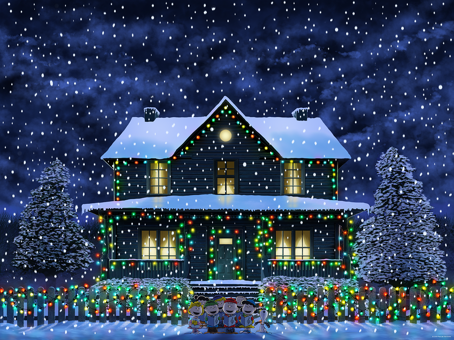 Mark Chilcott & Charles M. Schulz "Tis the season" Acrylic Panel Print