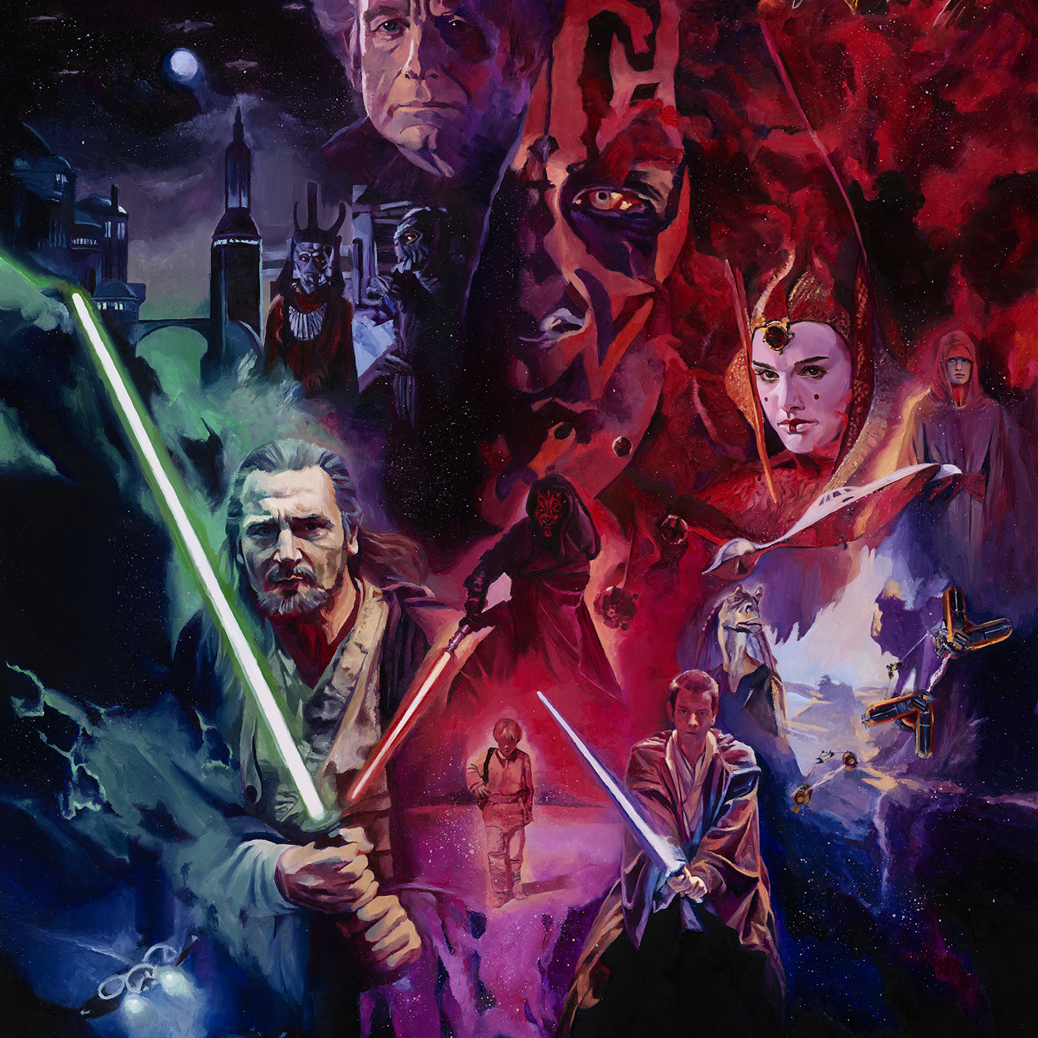 Chris Valentine "The Will of the Force (The Phantom Menace)" Art Print