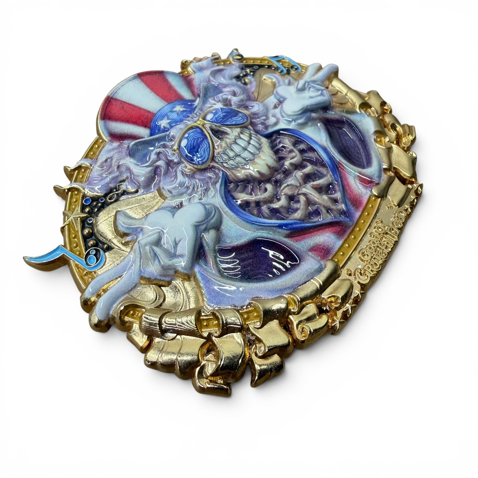 AJ Masthay "US Blues" 3D Belt Buckle - Color Enamel Edition