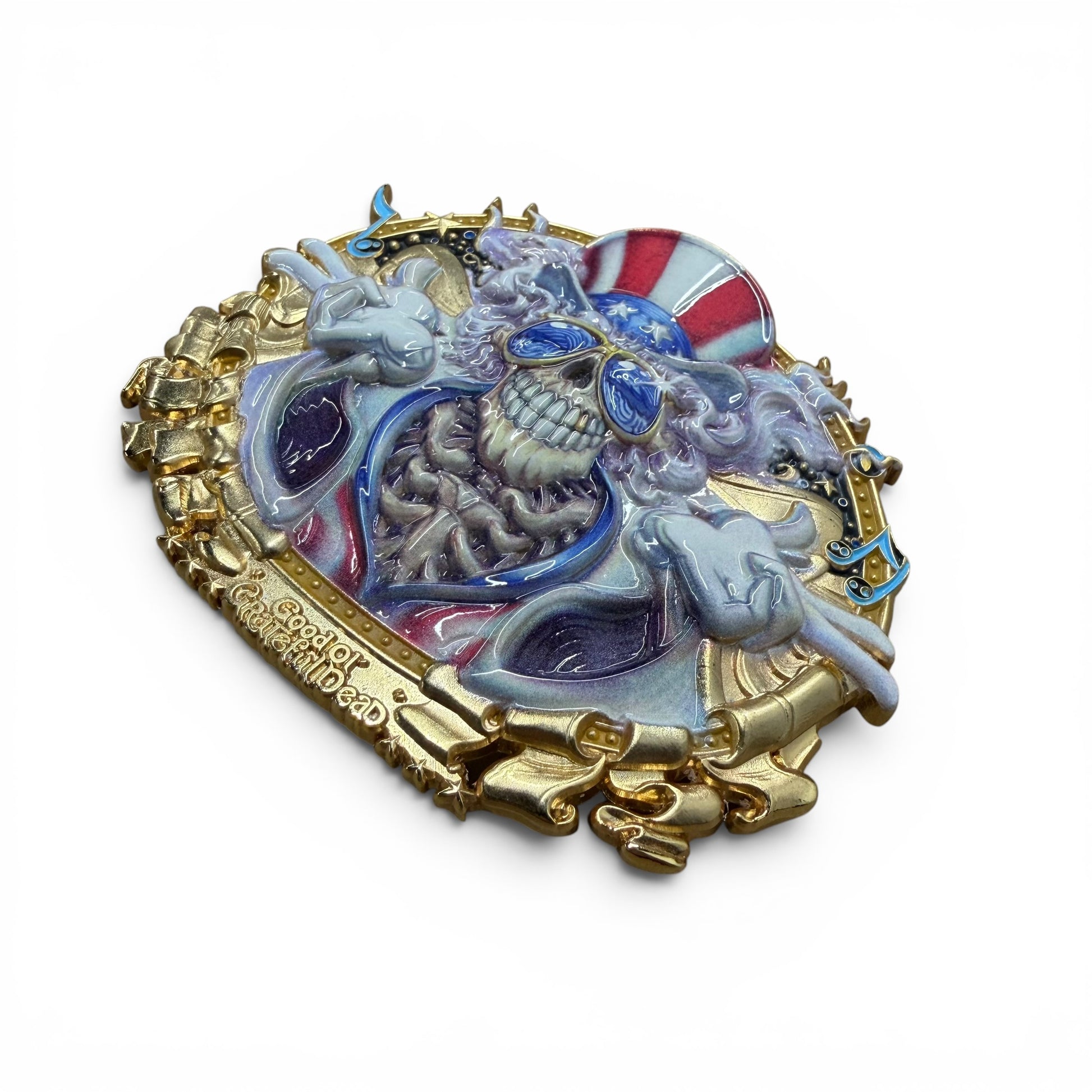 AJ Masthay "US Blues" 3D Belt Buckle - Color Enamel Edition