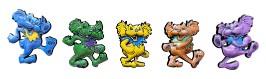 AJ Masthay "Grateful Dead - High Stepping Bears" Blind Bag Enamel Pins (5-PACK)