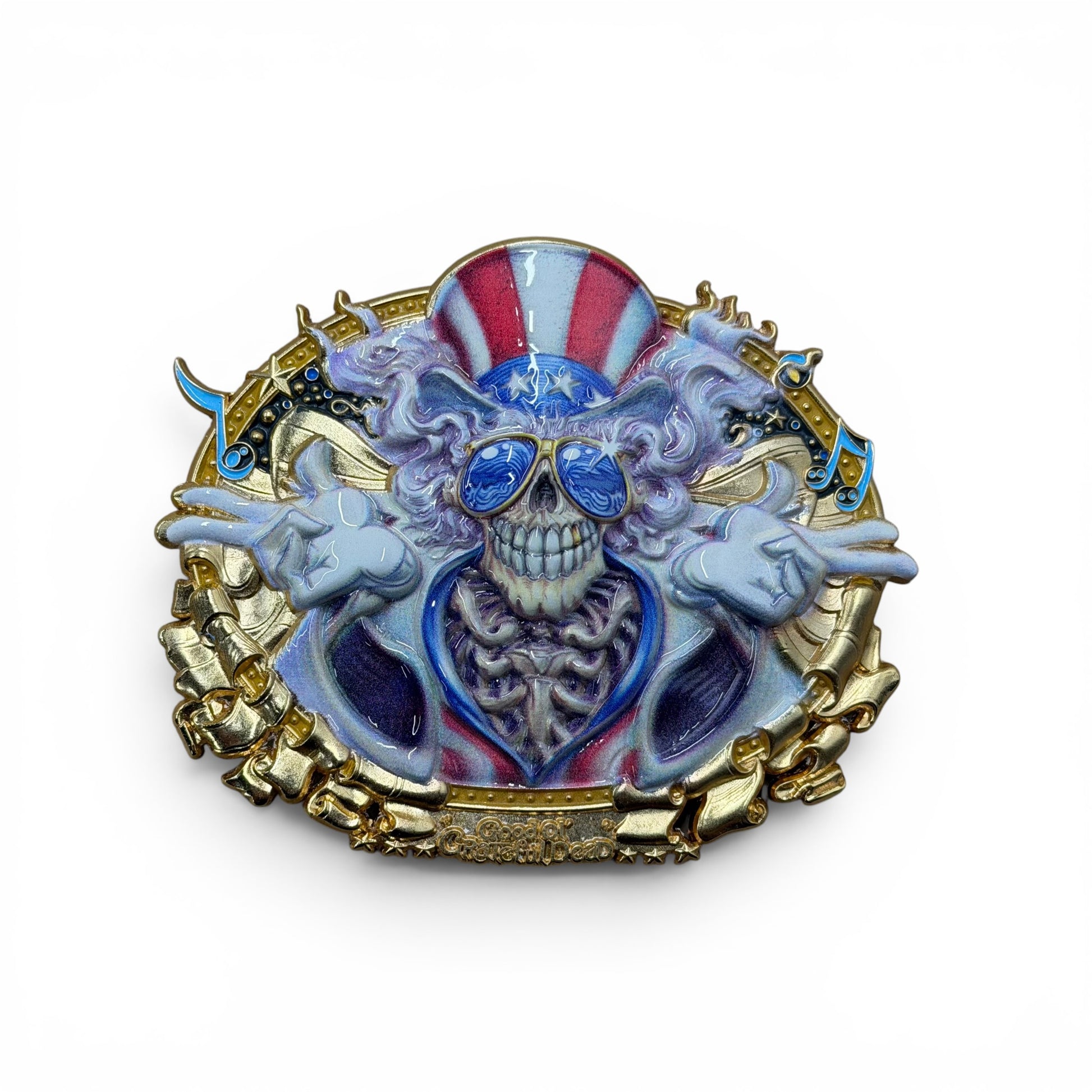 AJ Masthay "US Blues" 3D Belt Buckle - Color Enamel Edition
