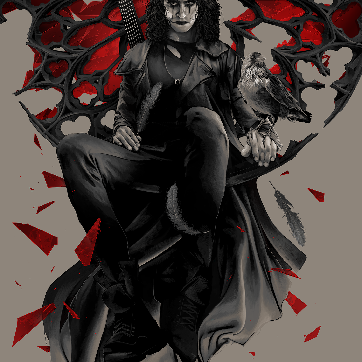 Tomasz Majewski "The Crow" Broken Variant - Acrylic Panel Print
