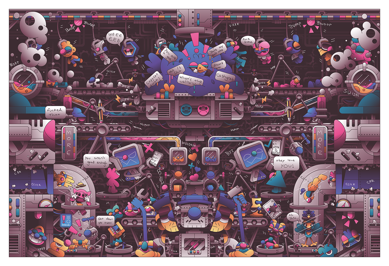 Defaced "The Bird That Feeds"