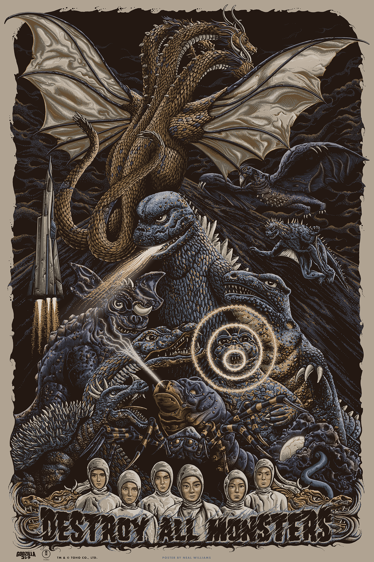 Neal Williams "Destroy All Monsters" Variant