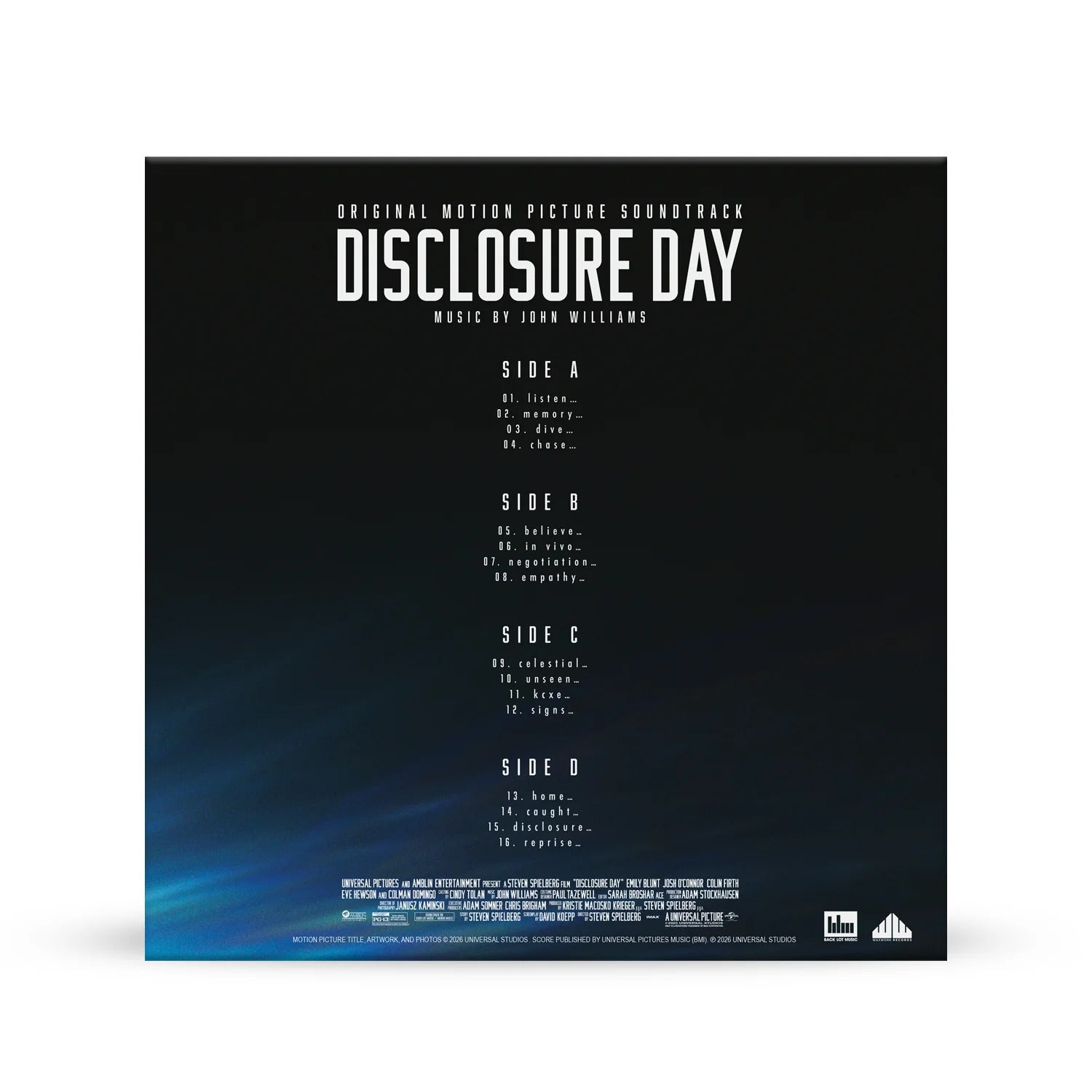 DISCLOSURE DAY Original Motion Picture Soundtrack 2x LP