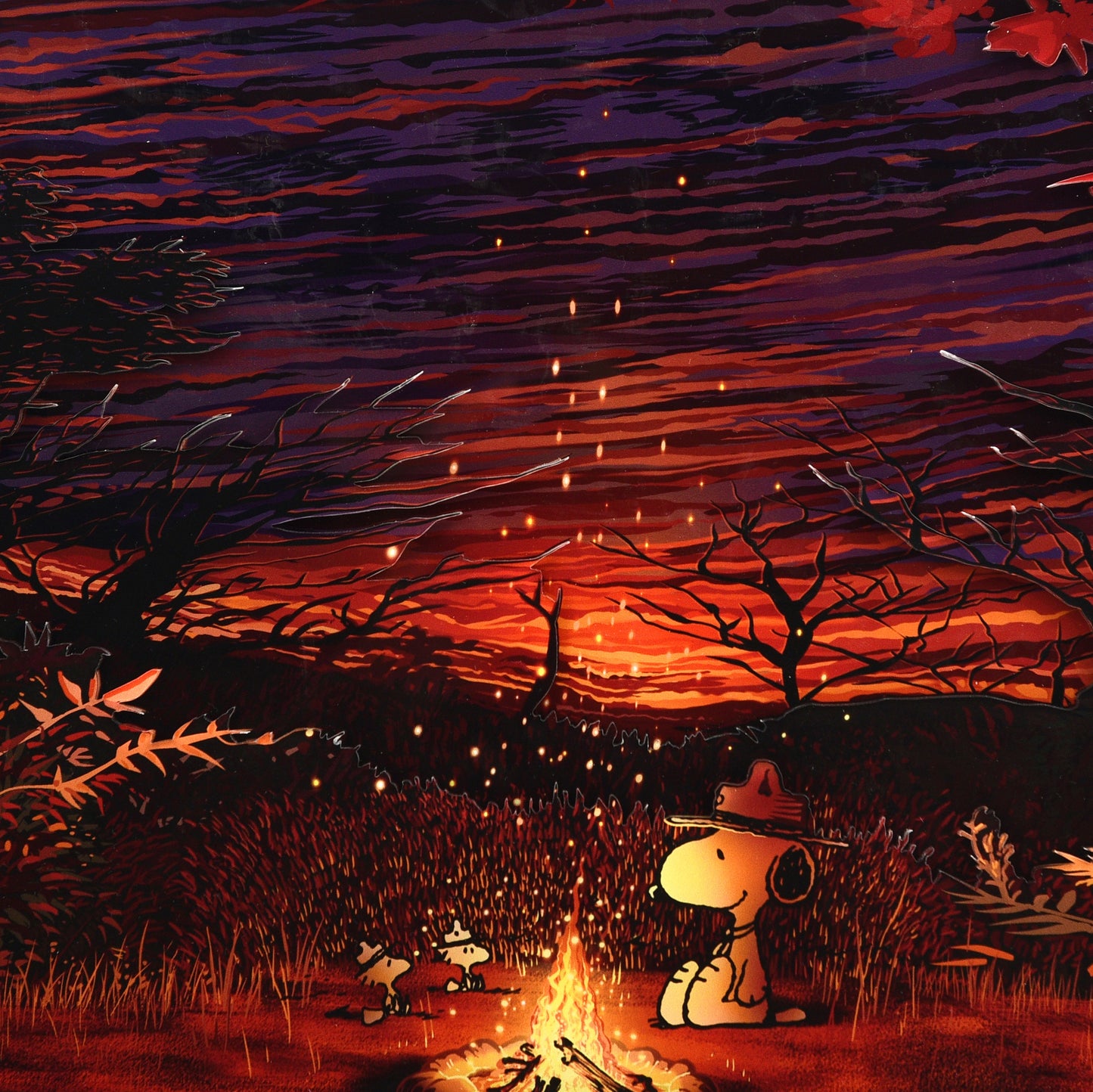 Mark Chilcott & Charles M. Schulz "Peanuts: Campfire" Multi-Layer Acrylic