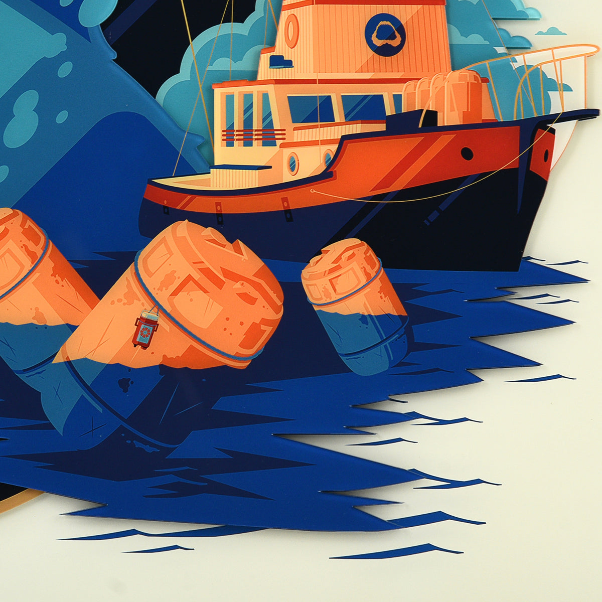 Tom Whalen "JAWS" Multi-Layer Acrylic (24x16)