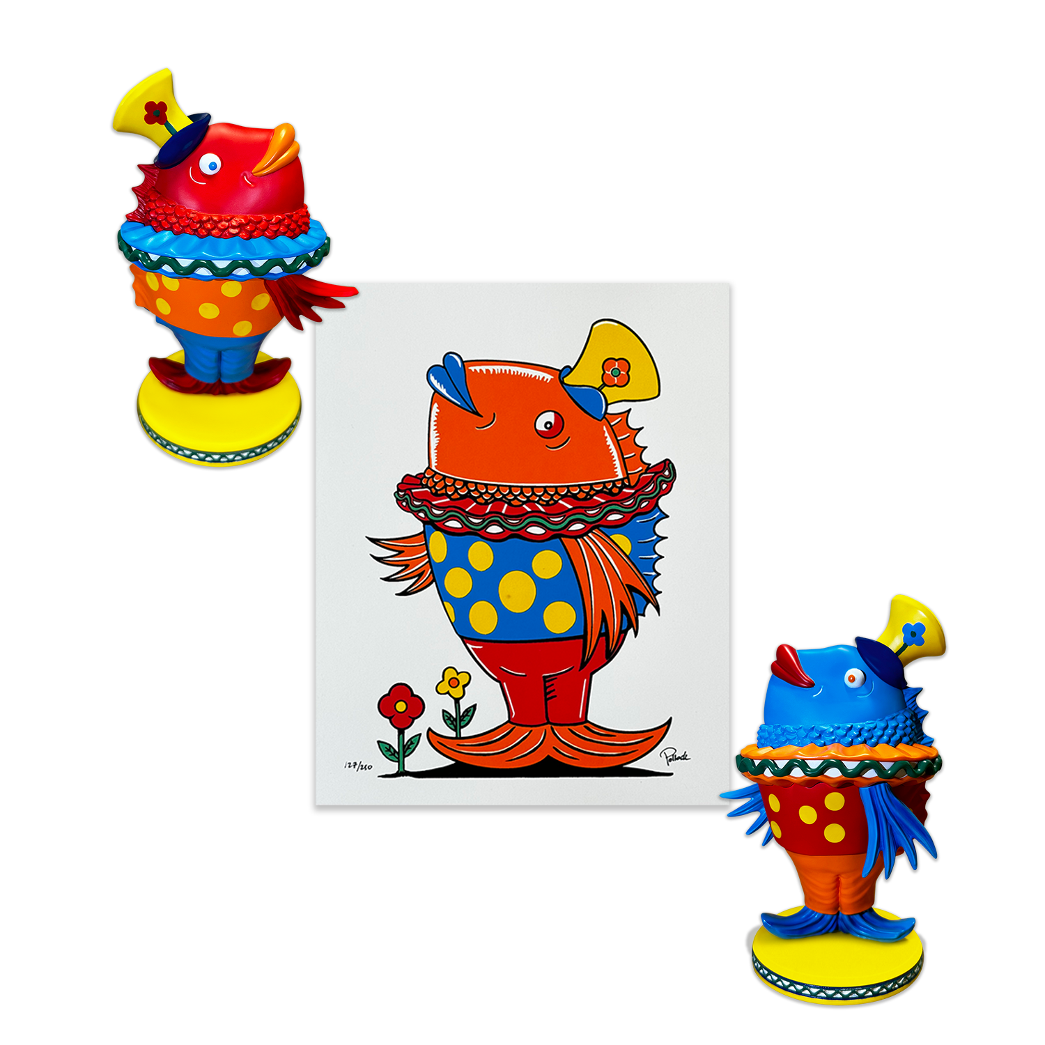 Jim Pollock "Clown Fish" Resin Statue SET + FREE Print