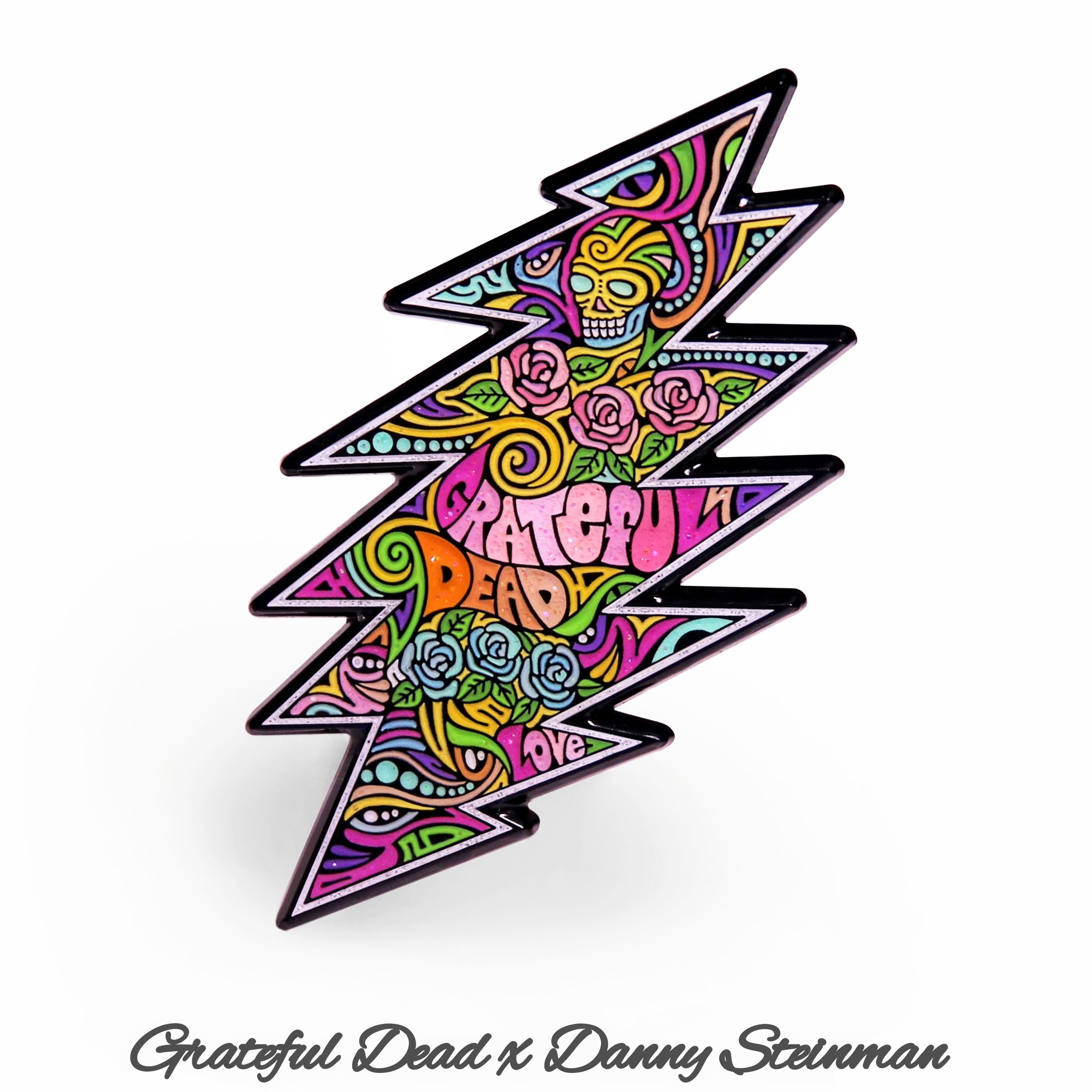Danny Steinman "Grateful Dead 13-Point Bolt Enamel Pin" Ohana